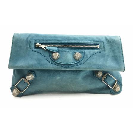Balenciaga Vintage Pre-owned Clutches Blå, Dame Vintage Tasker, Størrelse: ONE Size