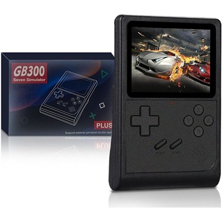 Retro Pelikonsoli Lapsille ja Aikuisten, Mini Käsikonsoli Tukee Yli 6000 Peliä (Musta)