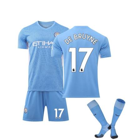 17 tröjor Hem 2021-2022 Uusi säsong Manchester City Football Club T-paita t-paita herrar, storlek 20