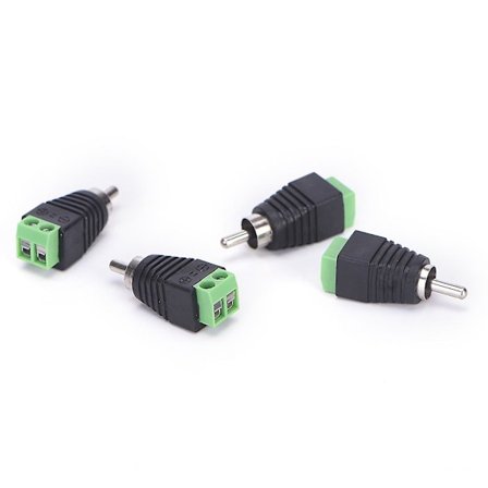 4 st Högtalarkabel till Audio Han RCA-kontakt Adapter Jack Plug Professionell Design Hfmqv