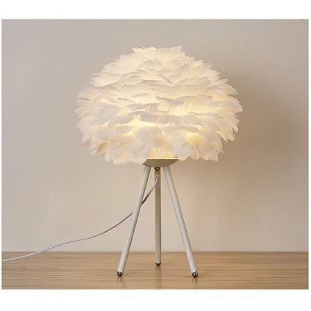 Bordlampe LED Fjær Moderne Nattbordslampe Dimbar Lys Dekorasjon Kontor Soverom