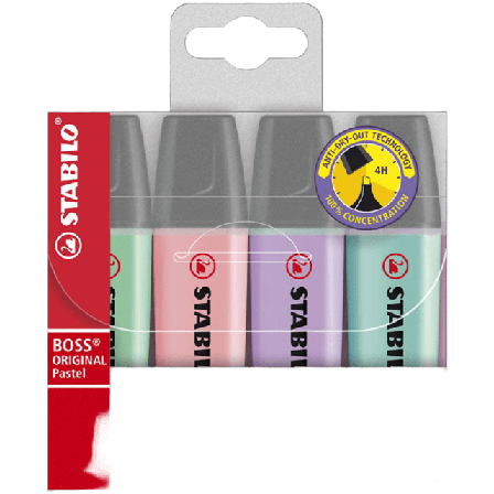 Stabilo Överstrykningspenna BOSS 4/fp, Pastell v1 Kontor & papper ONESIZE