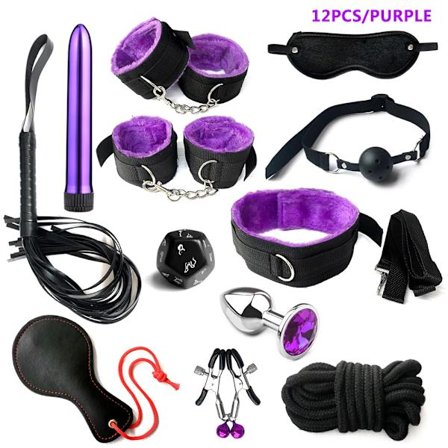BDSM-kit, Sex Bondage Set, Handbojor, Piska, Nippelklämmor, Erotiska Sexleksaker för Kvinnor, Par, Vuxen Sex Shop, Anal Dildo Svans