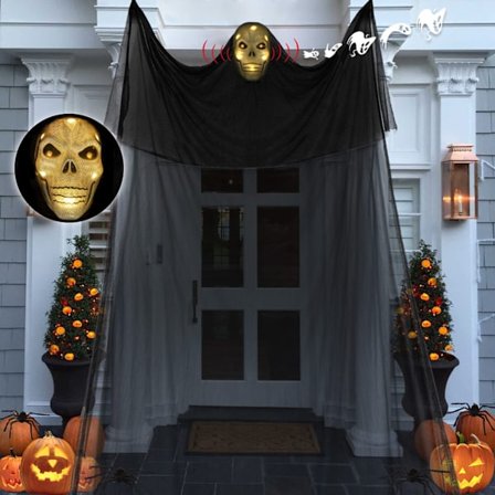Halloween-tunnelma-asetelma rekvisiitta Ääniaktivoitu valaiseva