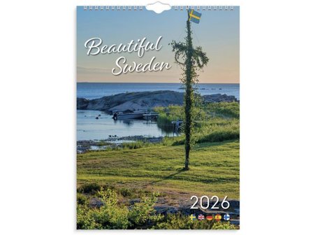 Burde Väggkalender Beautiful Sweden 2026 - Lyreco - Almanackor och kalendrar - Väggkalendrar - Bildkalendrar