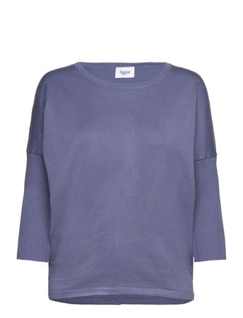 A2561, Milasz R-Neck Pullover Blue Saint Tropez