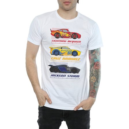 Cars Herr Racer Profil Bomull T-shirt M Vit