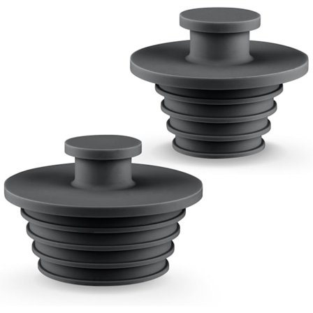 Badekarprop 2 stk. Vaskeprop Badekarprop Badeværelse Brusebad Afløbsprop Silikone Badekar Afløbsprop Vaskeprop Sort Stor+