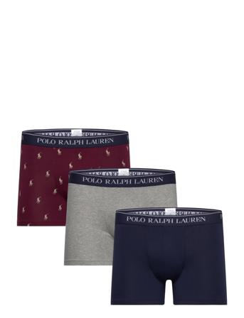 Stretch Cotton Boxer Brief 3-Pack Bokserit Navy Polo Ralph Lauren Underwear