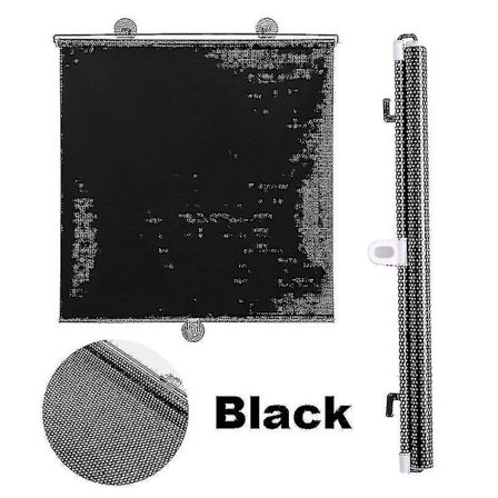 Universal Rullgardin Sugkopp Solskydd Mörkläggningsgardin - STORLEK, FÄRG: 50 cm x 125 cm, Svart