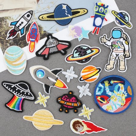 22 stykker broderilapper, strykelapper dekorative lapper Sti