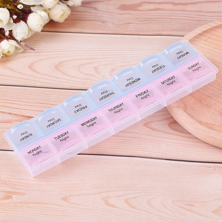 14 lokeron 7 päivän viikoittainen pillerikotelo lääketablettien annostelija järjestäjä pillerirasia viikoittaiset jakajat pillerien säilytysastia