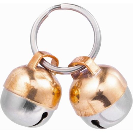 2 Ekstra Høje Katte- & Hundeklokker | Kæledyrs Tracker | Red Fugle & Dyreliv | Luksus Håndlavet Kobber (Lille) Lille