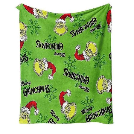 Pehmeä peitto jouluhuopa vihreä hirviö koko [Lisää koko] sänkyyn sohvalle tai autoon