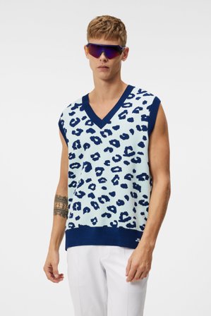 J.Lindeberg - Elian Knitted Vest - Golf - Blue - Men - XXL