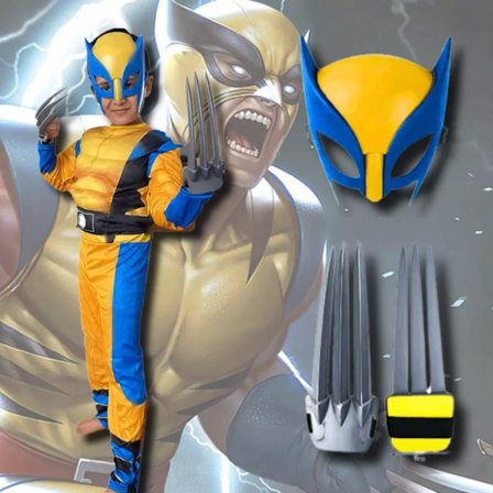 Wolverine Halloween -asu pojille, Marvel-supersankari, syntymäpäivälahja