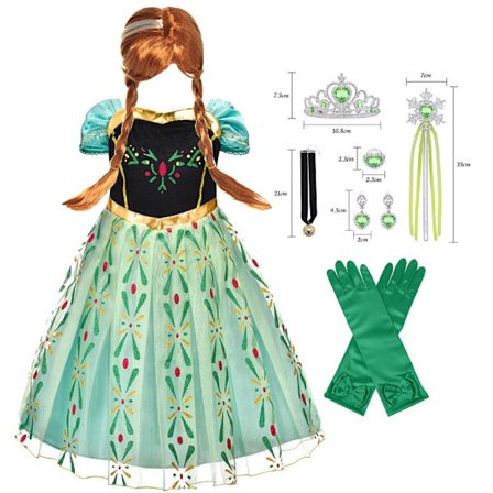 Princess Snow Party Dress Queen Costume
