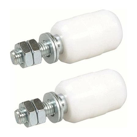 Nylon øvre styring oliven, 2 enheter ruller for skyvedør, festing med gjengestang, oliven eller styrerulle for skyveport eller andre applikasjoner (40