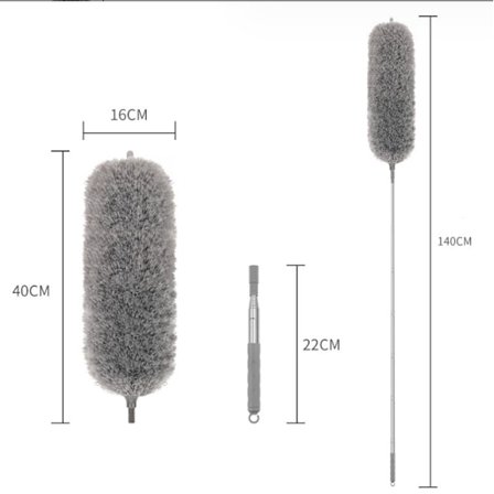 Kanahiukset Shawn Gray Täysi setti (1,4 m), höyhenet, mikrokuitustr