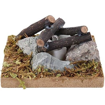 Nukkekodin nuotio, mini nukkekodin nuotio malli, miniatyyri puutarhamaisema simulaatio leirinuotio piknik malli lelu koriste tarvikkeet (Nuotio)