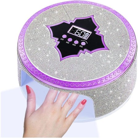 Oppladbar 66 LED UV LED-lampe, profesjonell trådløs tørkelampe for gelpolering, herder alle geler