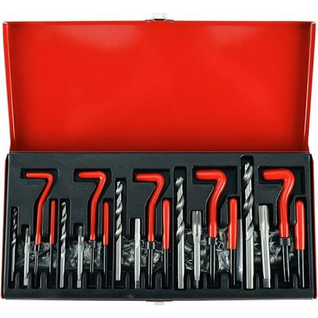 Gjengereparasjonssett med 131 deler bor helicoil hylser for m5 m6 m8 m10 m12