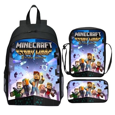 MINECRAFT Ryggsekker Jenter Gutter Lett Skolesekker