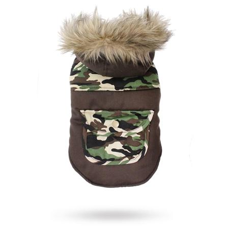Urban Pup - Two-Tone Camouflage Quilted Parka Hundjacka - Varma hundjackor & täcken från Doggie.se