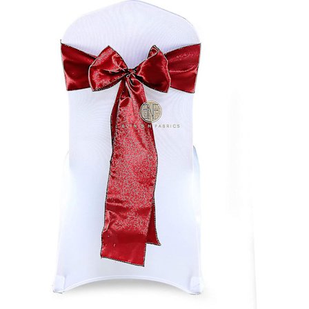 Cover Bågar Rosett Bröllopsband Stolar Ryggslips för evenemang och festdekoration (pack om 50) - Aubergine