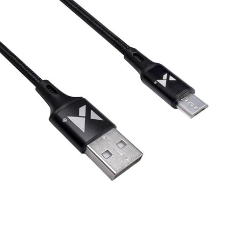 Wozinsky kabel USB - microUSB 2,4A 1m svart (WUC-M1B)