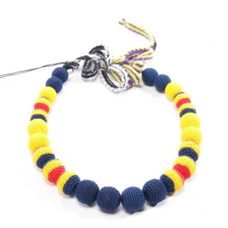 Prada Vintage, Pre-owned Cotton necklaces Blauw, Dames, Maat:ONE Size