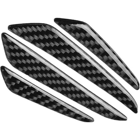 4 stk. sorte dørbeskyttere i kulfiber til biler