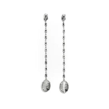 Saint Laurent Vintage Pre-owned Earrings grå, Dam Vintage Smycken, Dam, Storlek: ONE SIZE