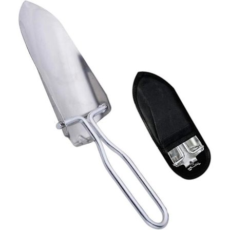 Mini hopfällbar spade i rostfritt stål för trädgårdsskötsel, plantering, ogräsrensning, trädgårdsredskap