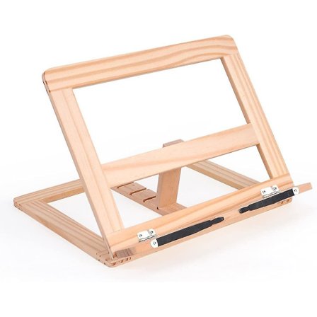 Træjusterbar Bogstøtte Kogebogs Holder Læsebord