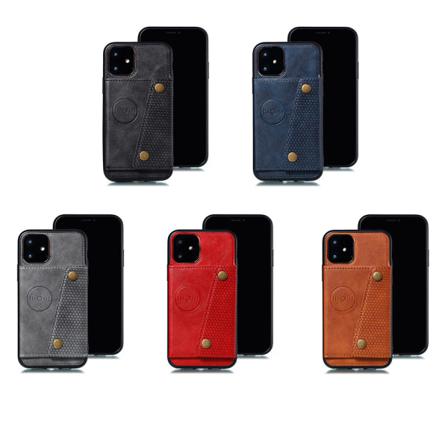 Iphone 11 - Praktiskt Skal Med Kortfack (retro) Svart