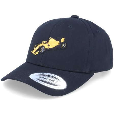Kiddo Cap - Svart adjustable Keps - Kids Yellow Racing Car Black Adjustable @ Hatstore