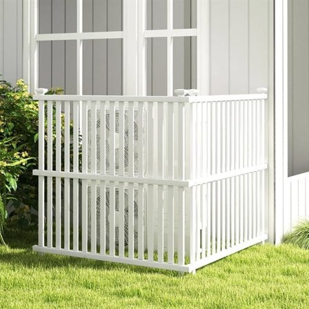 Beskyttelseshegn til luftpumpe 113x114cm - Hvid