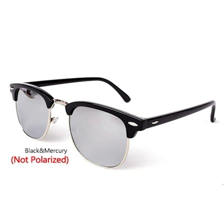 LeonLion Polariserade Halvramlösa Solglasögon Dam/Herr Polariserade UV400 Klassisk Märkesdesigner Retro Oculos De Sol Gafas