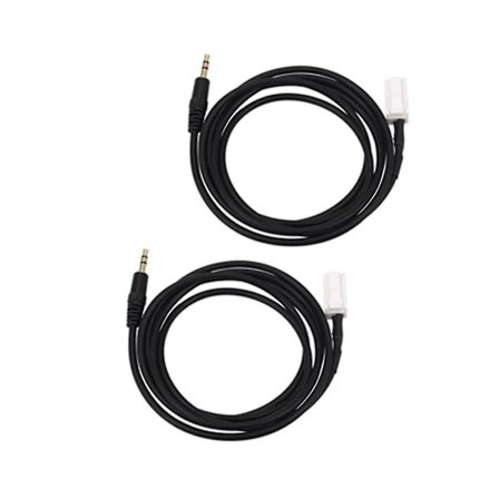 2-pak bil AUX-lyd-adapterkabler med 8-pins stik til Swift og Jimny