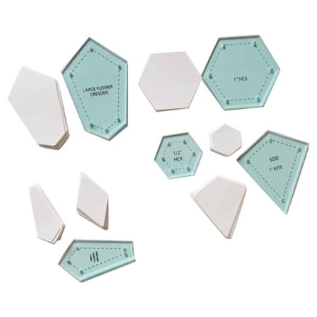 300 Stykker Papir Patchwork Former Akryl Quilt Mal Quilting Patchwork Patchwork Håndverk Sy