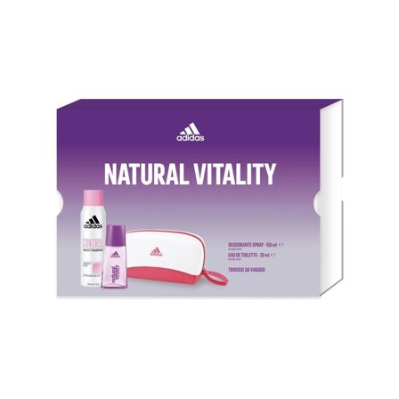 Adidas Cofanetto Natural Vitality Edt 30ml + Deo Spray 150ml +