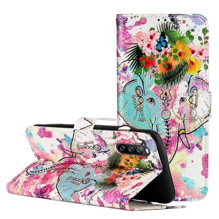 Plånboksfodral för Sony Xperia 10 V Mönstertryck PU Läder Ställ Telefonskal med Rem