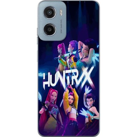 Kompatibelt Mobildeksel til Motorola Moto G05 Kpop-inspirert Huntrix-gruppe fargerik sceneillustrasjon med jentekraft-estetikk og neonlys