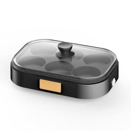 6-håls panna för stekning av ägg och små rätter non-stick