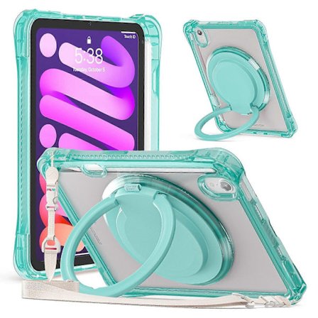 Pyörivä rengas, kirkas TPU-hybriditablettikotelo iPad mini 2024/mini 6 -laitteelle
