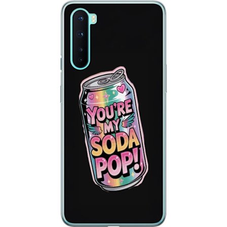 Kompatibelt Mobildeksel til OnePlus Nord Du er min Soda Pop kawaii pastell regnbue hjerter glitrende boks