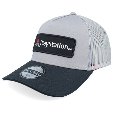 Difuzed - Grey trucker Czapka Z Daszkiem - Playstation Cap Grey/Black Trucker @ Hatstore