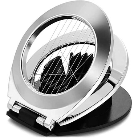 Eggdeler i rustfritt stål 2 i 1 Multifunksjonell eggkutter for hardkokte egg i skiver og terninger Tåler oppvaskmaskin