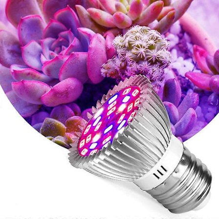 LED Vekstlys Pære Fullspektrum Plantelys 100W Plantelampe, E27 Vekstlys for Innendørsplanter, Grønnsaker, Blomster og Frø, LED Plantepære for Hydro